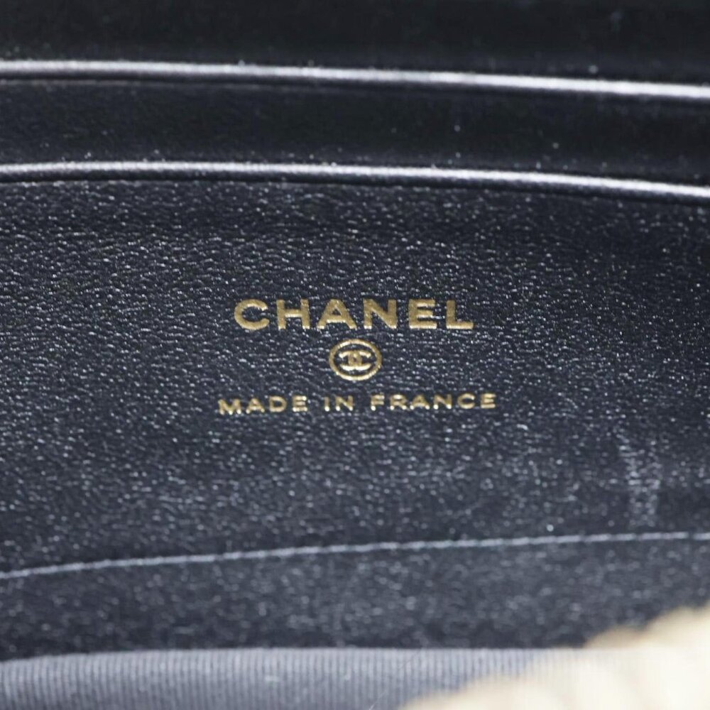 Chanel CC Quilted Lambskin Leather Pouch Wristlet Black - Picture 11 of 12